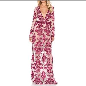 For Love & Lemons Red Temecula Maxi Dress Size Small